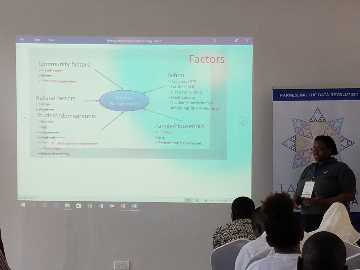 DataClare's tweet photo. What #data are we not yet collecting that could help identify student populations at high risk of dropping out of school? @rhysrose wants to know! #DataTamasha17 #localdatause #DataRevolutionTZ @DLIInnovation @dLabTz https://t.co/Cl8t6kDvm4