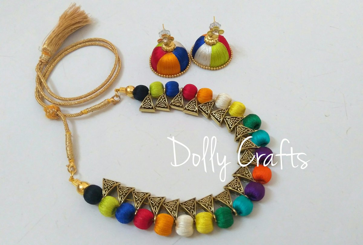 threadbySujitha's tweet photo. Multi colour Neckset with earrings ❤
#threadbeads #multicolour #silkthreadjewellery #handmade #handmadejewelry @HandmadeRT @HandmadeHour https://t.co/FkY0SlSf2i