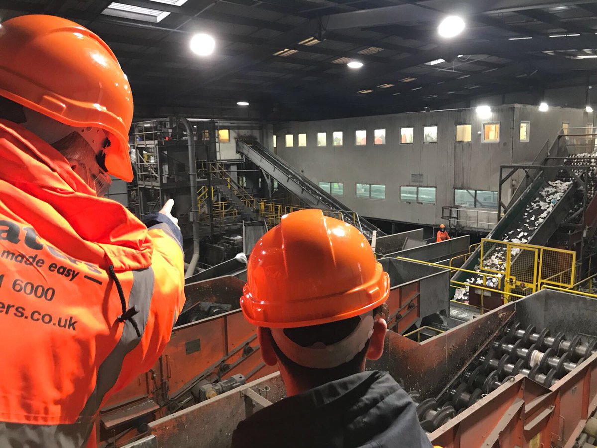 BNPPRE_UK's tweet photo. Great tour of the @BywatersUK #recycling facility in Bow - what a complex operation! https://t.co/U2tLpc8xv6