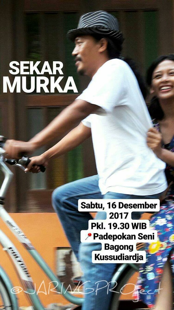 klipingsastra's tweet photo. Ini lho penampakan Nis @annisahertami dan Man @jamaleltripot
Sebagai pasangan memang mereka terlihat harmonis,bukan?
Ada apa dengan mereka di #SEKARMURKA kelak?
Tonton persembahan #JARINGPROject~
Catat!
Sabtu, 16 Desember 2017 Pkl 19:30 WIB di Padepokan Seni Bagong Kussudiardja https://t.co/9pppUY3OoQ