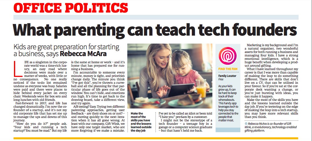 See what Rebecca  has to say about what parenting has taught her as a tech founder. #femaleentrepreneurs