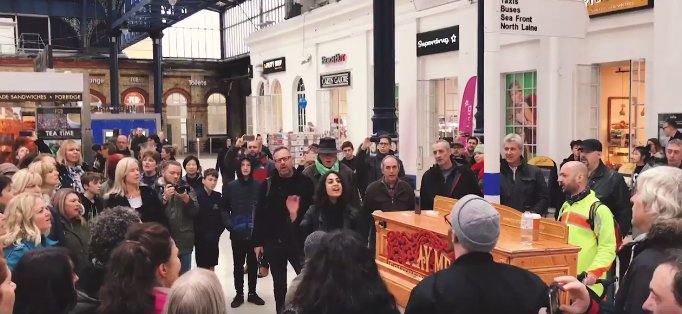 __nca's tweet photo. Have you seen @SOTC_Choir's cover of @RagNBoneManUK's Human at #brightonstaton? Worth a watch: https://t.co/Y49pN0Bdzc #flashmob #covers #rumcom #RagNBoneMan https://t.co/RmDCUyJXX9