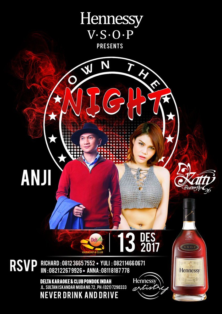 Upcoming Next event, 'Own The Night' Anji and DJ Katty Butterfly, Wed 13 Des 2017
<a href="/ACARAJAKARTA/">IG : AcaraJakarta</a> <a href="/EventJakartaCom/">Event Jakarta</a> 
jangan lupa catat tanggalnya~