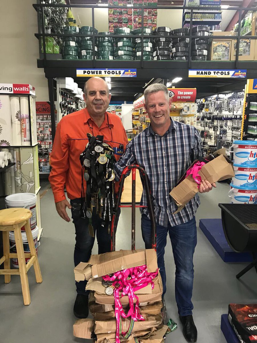 Appealing to the North Durban community to drop off their old race medals to give to kids fighting cancer. Thanks to <a href="/BActiveSports/">B-Active Sports</a> for donating over 2000. <a href="/micahardware/">Mica Hardware</a> DNorth is a collection point check link for more info facebook.com/hellodurban1/p…