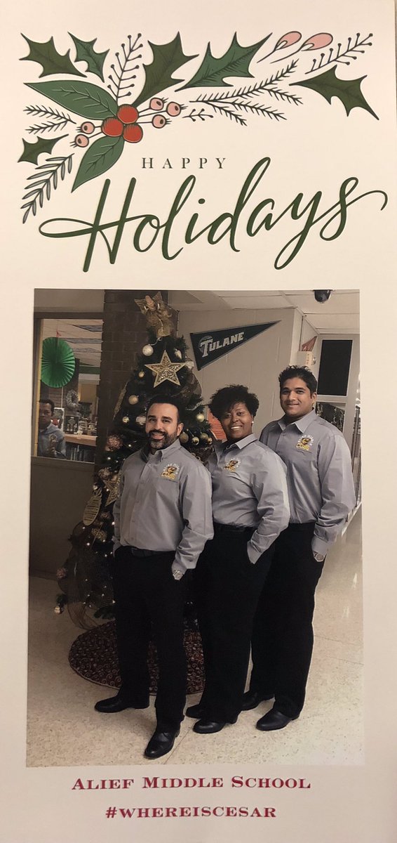 alief_middle's tweet photo. Merry Christmas and happy holidays from AMS!!
#whereiscesar #purposepassionpride #workfamily https://t.co/WDyCQqInGJ