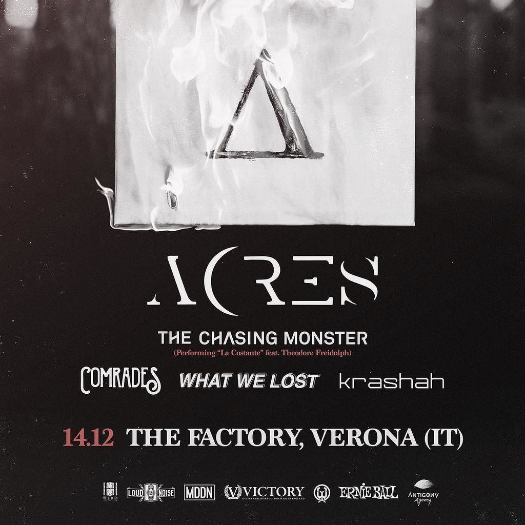 AntigonyGroup's tweet photo. Very happy to announce that @wearecomrades will join @acres_uk’s only Italian show together with @thechasingmonster, @whatwelost and @krashah!
#antigony #antigonyagency #antigonyrecords #acres #comrades #thechasingmonster #whatwelost #krashah #verona https://t.co/YVj5wOiaFI https://t.co/H53z8Q1Eep