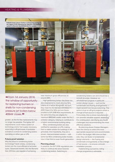 RemehaUK's tweet photo. #EstatesManagers! Are you ready for #ErP2018? Our man Chris Meir looks at the impact of the legislation on #boiler replacements in this month's @LABMmag https://t.co/O1Zkh2Iiof