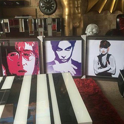 Looking for an amazing #Christmas gift? Our #luxury #popart makes great decor! Visit our website Infinity Arts and Design infinityartsanddesign.com #artfans #JohnLennon #Prince #Madonna