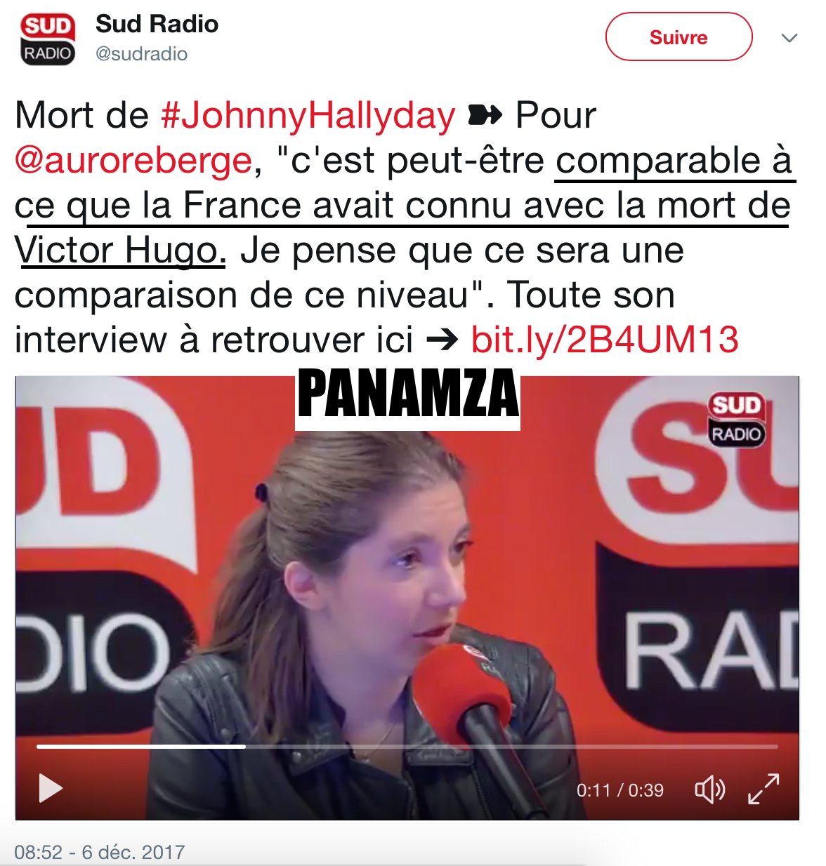 Médaille d'or du ridicule : la députée Aurore Bergé comparant la mort de Johnny Halliday à celle de Victor Hugo
