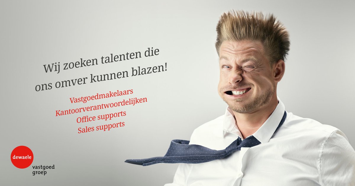 dewaelevastgoed's tweet photo. Is 'het vinden van een nieuwe professionele uitdaging' jouw goed voornemen voor 2018? Waag dan nu je kans en solliciteer voor onze topvacatures! https://t.co/9R5NnUP6G0 #bejobs https://t.co/TUCaGZucuN