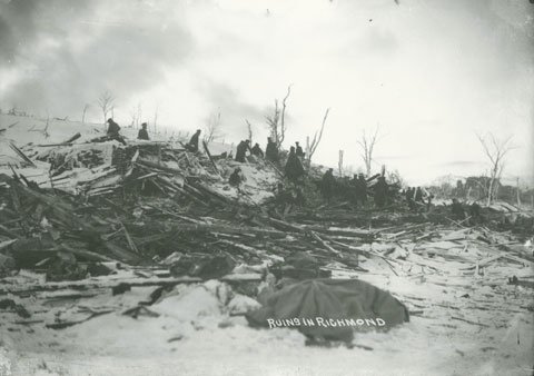 NS_Archives's tweet photo. "Searching for human lives amid the debris in the devastated Richmond section."   #halifaxexplosion  https://t.co/DW10qV2hR3 https://t.co/dpexRjnBwy