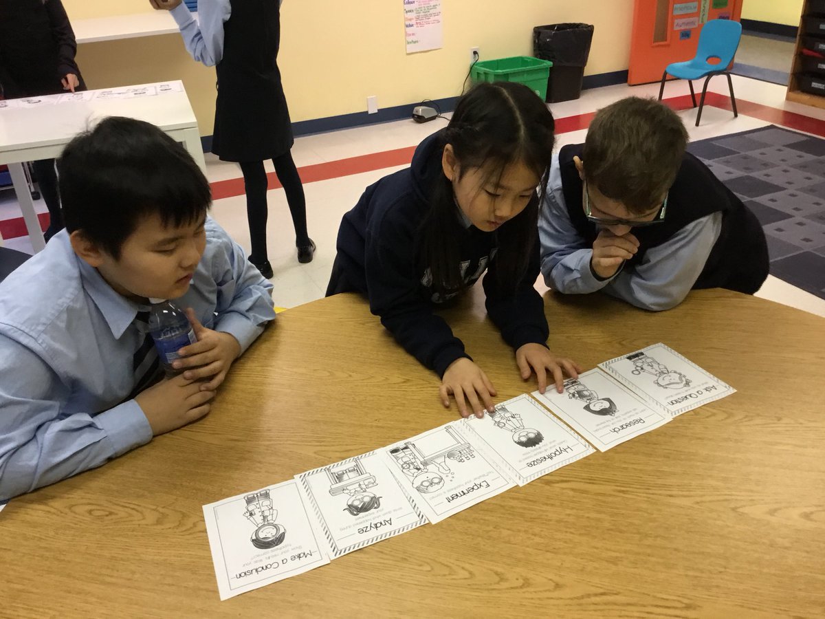 MsSpecksClass's tweet photo. Working with our peers to #sequence the steps of the #scientificmethod. #whatcomesfirst #teamworkdreamwork https://t.co/r20uVU9Oat