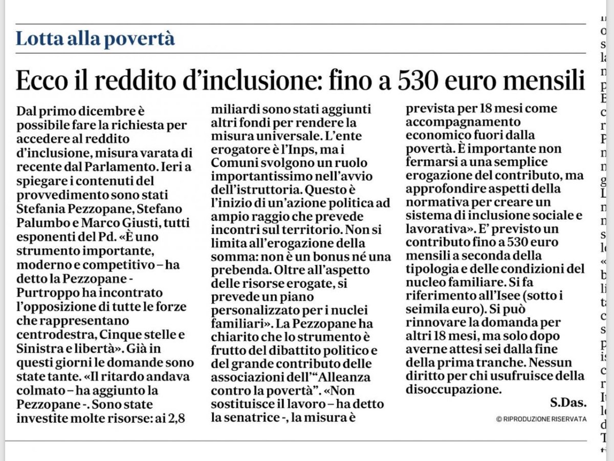 stefaniapezzopa's tweet photo. A proposito di #redditoinclusione #rei su @Il_Centro ed @ilmessaggeroit la conferenza stampa del @PDLAquila #primagliultimi #nopoverta #alleanzacontrolapoverta #nuovowelfare https://t.co/pT5VbcsvOw