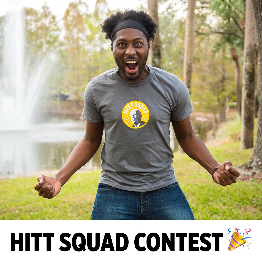 UCF's tweet photo. Still need your #HittSquad t-shirt? We got you.

Here are the rules:
1️⃣ Follow @UCF.
2️⃣ Tag 3 friends in your Hitt Squad.
3️⃣ Tell us why you're proud to be part of the Hitt Squad.

Contest runs 9AM on 12/6 to 9AM on 12/7. https://t.co/nyMo79pfVL