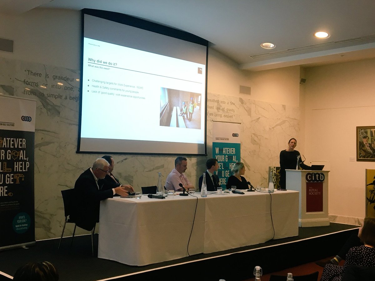 CITB_UK's tweet photo. Our fast-paced afternoon panel continues as Vicky Hutchinson showcases @ISGplcโs work experience project with schools and colleges. #CITBFunding https://t.co/eiCDypmPPH