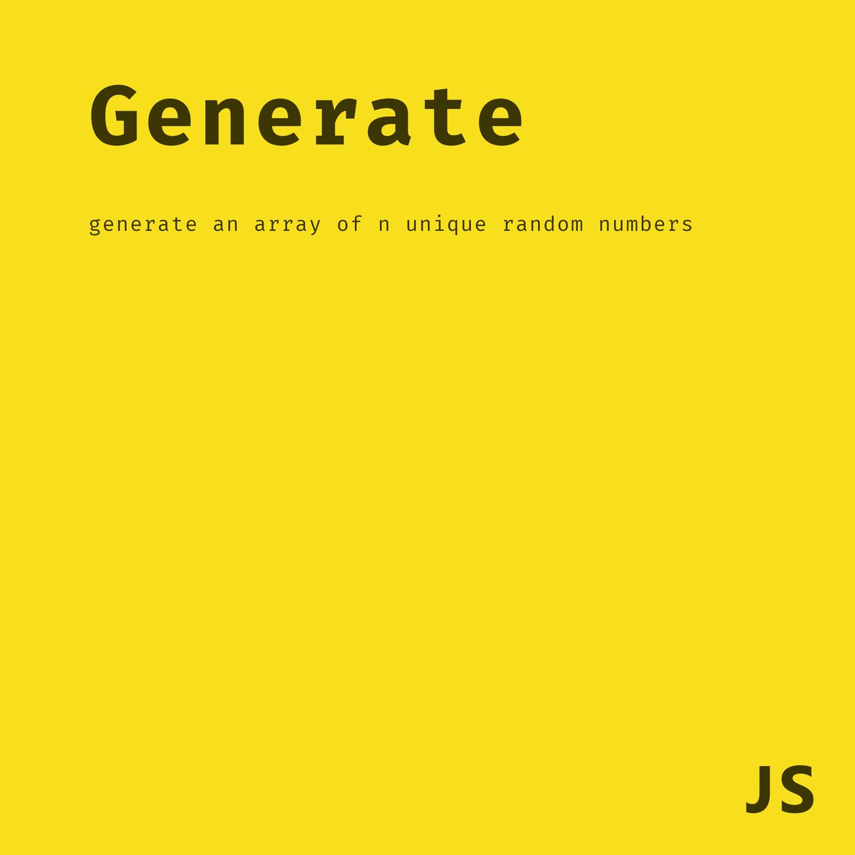 algorithmic_cs's tweet image. Generate - gives an array of n unique numbers in a given range
Explanation of .sort() and arrow functions
#randomnumber #sortarray #arrowfunction #arrow #function #javascript #js #vanillajs #es6 #algorithm #code  #computerscience #cs #programming #web #webdevelopment #developer