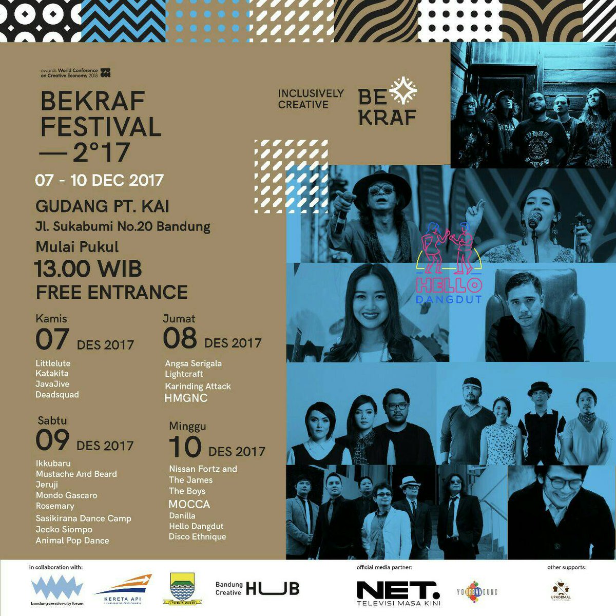 Genx hayux siap2! Mulai besox sd Minggow di Bandung Creative Hub &amp; Gudang KAI Jl. Sukabumi, bakal ada kehebohan dahsyat kreatipitas bangsa!