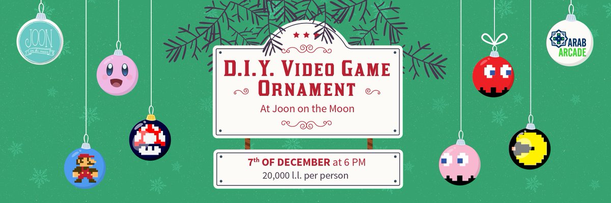 ArabArcade's tweet image. Remember, our D.I.Y. Video Game Ornament event is tomorrow and we really wanna make ornaments and spread Christmas cheer with you!! 

Click on the link for more info: facebook.com/events/1395468…
To reserve, call 76 98 75 75