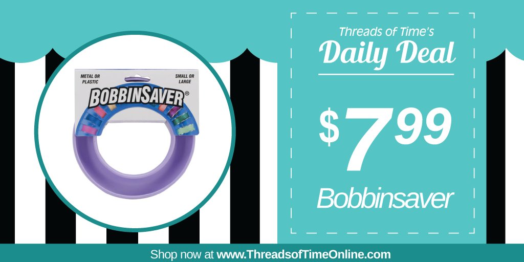 ThreadsofTime's tweet image. Daily Deal: Shop our Bobbinsaver by Grabbit Sewing Tools for just $7.99 in-store and online at ThreadsofTimeOnline.com today! #DailyDeal #ThreadsofTime #Grabbit #sewingdeals #quiltingdeals