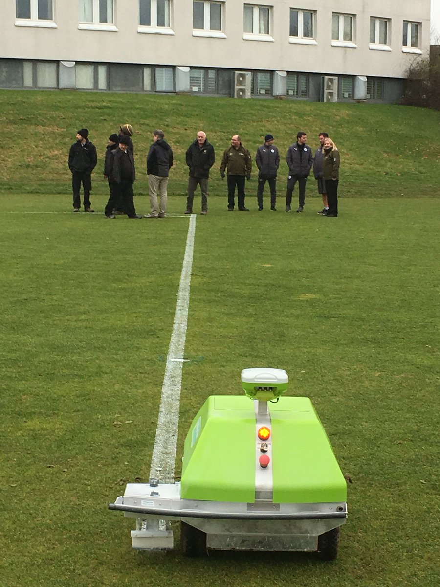 Thanks to <a href="/rigbytaylor/">Rigby Taylor</a> and <a href="/lborouniversity/">Loughborough University</a> - was great to showcase the future of line-marking yesterday with #GPSrobot and and state of the art spray markers!