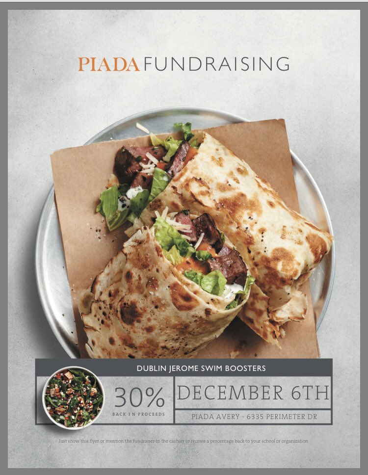 jerome swimming on twitter don t cook tonight support jerome jerome swimming on twitter don t cook tonight support jerome swimming by dining out at piada show flyer or mention jerome swimming and we get 30 of the