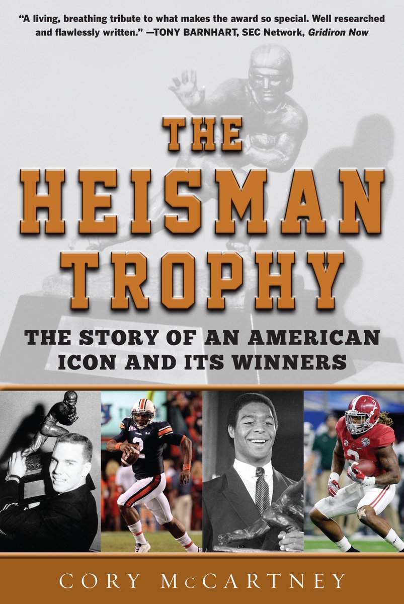 SportsPubBooks's tweet photo. Happy Wednesday! On Saturday, the winner of the 2017 #HeismanTrophy will be announced! In celebration of the event, we are giving away a copy of THE HEISMAN TROPHY: THE STORY OF AN AMERICAN ICON AND ITS WINNERS. Like or RT by 12/8 to enter! #HeismanWeek #giveaway https://t.co/hu7Wi5eGtg