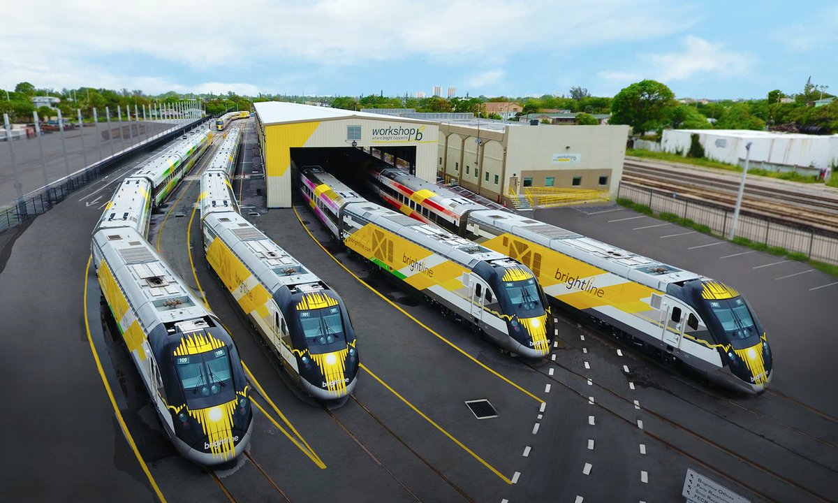 GoBrightline's tweet photo. We’re planning to start simulated service as soon as this week, which means running up to 10 trains a day West Palm Beach to Fort Lauderdale! Be sure to wave and remember—stay clear of the tracks. https://t.co/fT9fbI1REd