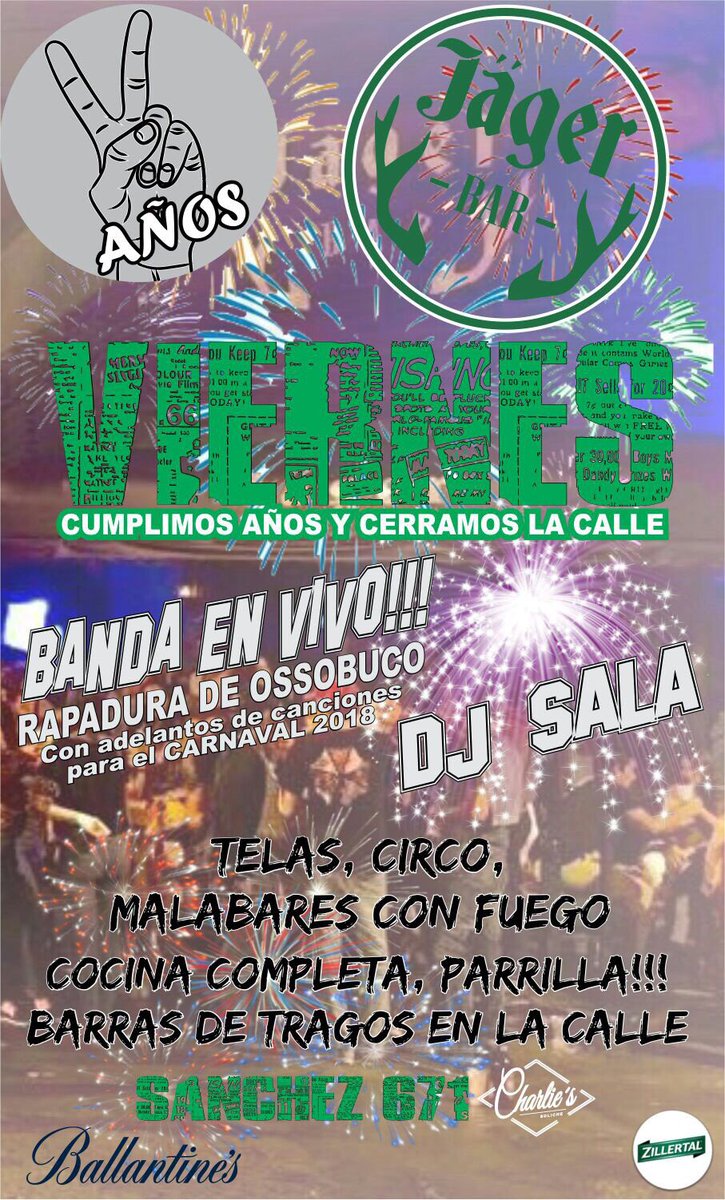 jagerbarmelo's tweet photo. 2 años de #JagerBar 🔥 Veni a festejar a lo grande!! 👇👇 https://t.co/c46s0t2I5g