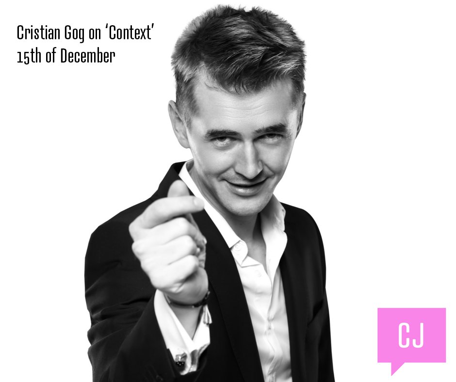 Save the date for Dec 15 with the mentalist Cristian Gog on the theme Context. Stay tuned. #creativemornings #cluj