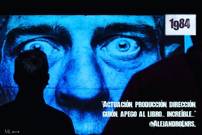 trasnochocult's tweet photo. #ÚltimasFunciónes 1984|Bajo la tiránica figura de El Gran Hermano, que todo lo ve, los infinitos resortes de esta dictadura alcanzan hasta los pensamientos y sentimientos más íntimos de la existencia humana|Viernes 8pm Sábado y Domingo 7pm https://t.co/luOHr2i9Et