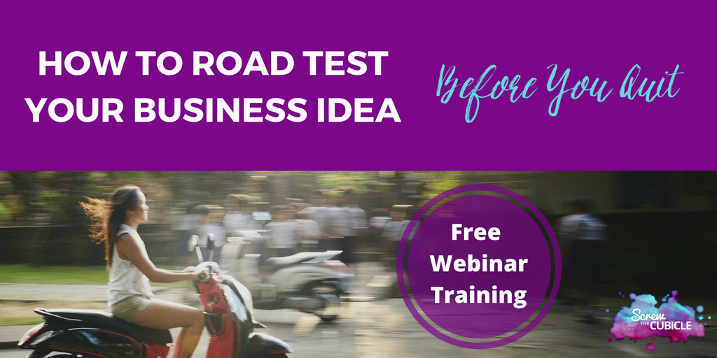 Learn to validate your business idea to determine whether there is potentially a profitable business there:  screwthecubicle.com/test-business-…