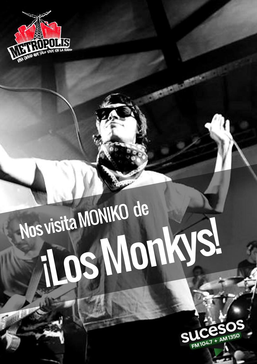RadioSucesos's tweet photo. #AHORA en #METROPOLIS | Nos visita #Moniko de @losmonkyss del Sanvi 😎!
#BuenMiércoles https://t.co/hijqXcmAYW