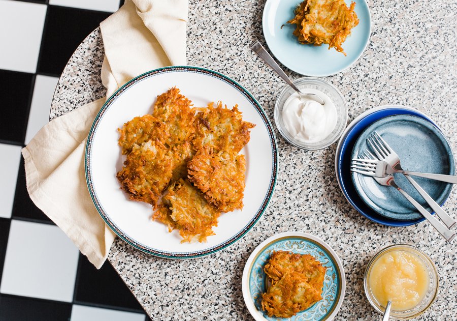 Nana's Latkes: Emily Frank of <a href="/ShareCheesebar/">ShareCheesebar</a> and <a href="/cestcheesecincy/">C'est Cheese Cincy</a> food truck shares her family latke recipe. Spoiler: They're fried on the grill! citybeat.com/special-sectio…