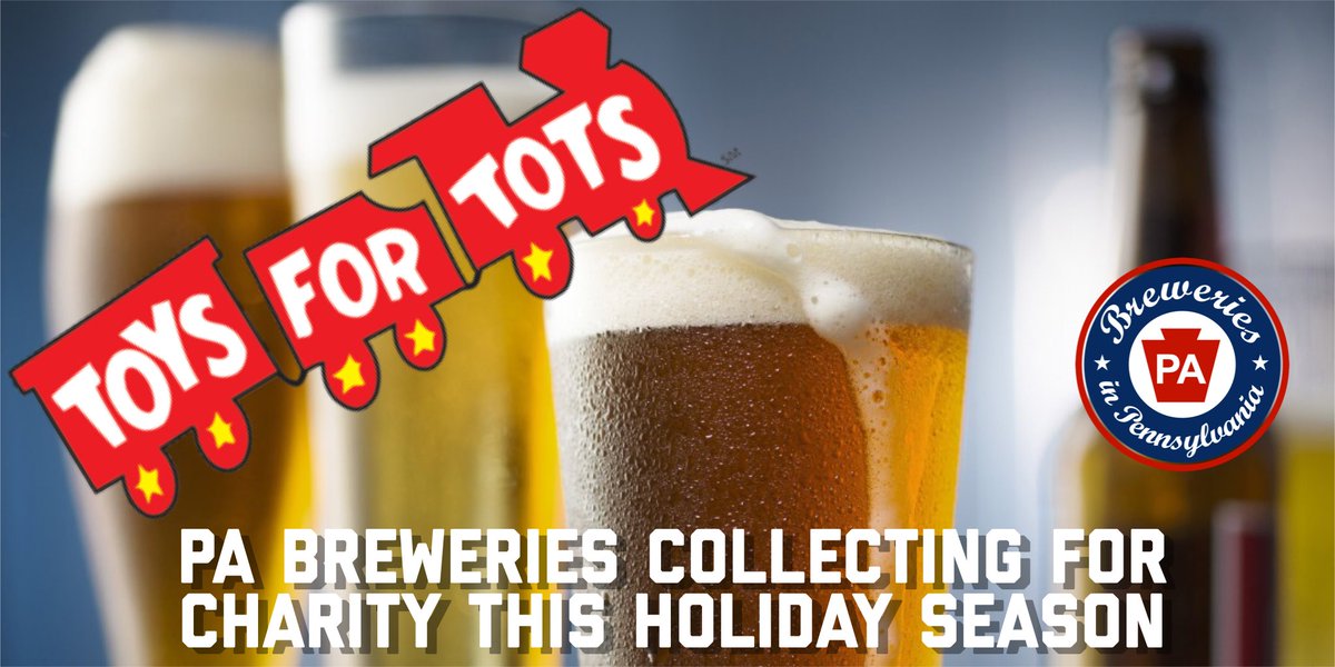 It's the season of giving and selflessness and there are plenty of local breweries doing their part to help!

If you know of any others, please let us know, this is an evolving list!

🎄🎁🎅🤶 #breweriesinpa #toysfortots #charity

📝: breweriesinpa.com/pa-breweries-c…