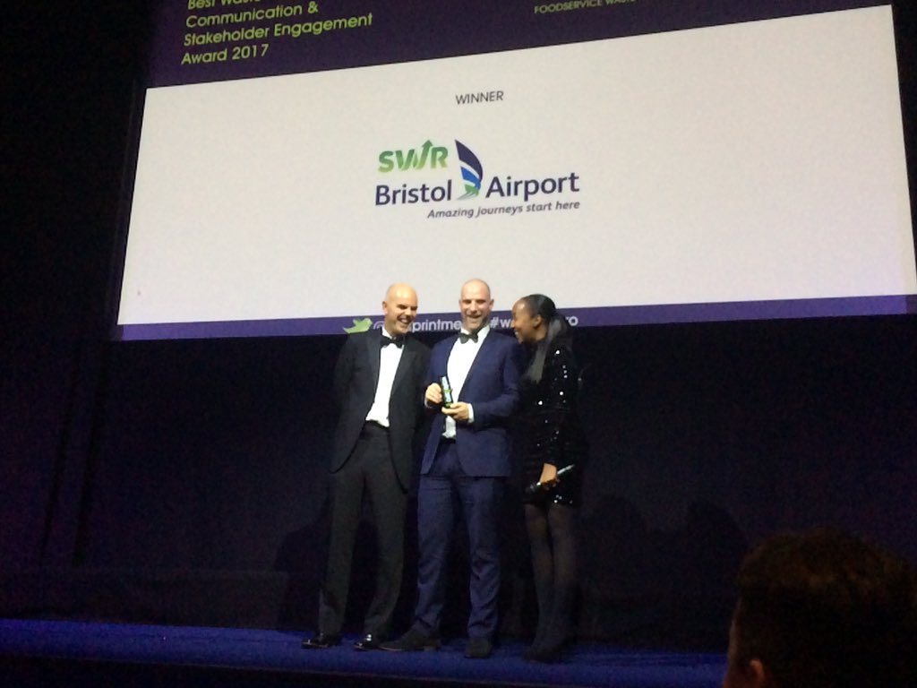 SWRnewstar's tweet image. Fantastic win for SWR &amp;amp; Bristol Airport #waste2zero best stakeholder engagement project 🏆