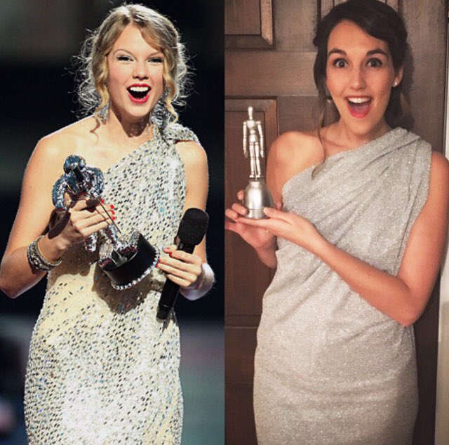 wonderstrckblog's tweet image. If I won tickets to #Z100JingleBall I would most definitely wear my 2009 VMAs Taylor costume 💁🏼‍♀️ #dknyz100 @taylorswift13 @taylornation13 #taylorswiftmadetaylorswiftfamous