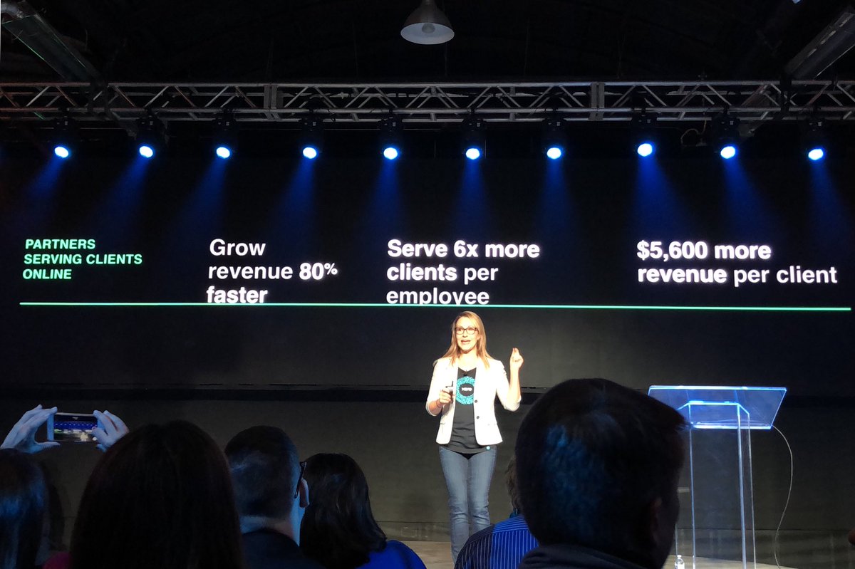 Accountants &amp; bookkeepers serving clients online vs desktop:

- 80% faster revenue growth
- 6x more clients per employee
- $5,600 more revenue per client
- 3x more revenue per employee

#Xerocon <a href="/Xero/">Xero</a> @KeriGohman #CloudAccounting #Accounting
