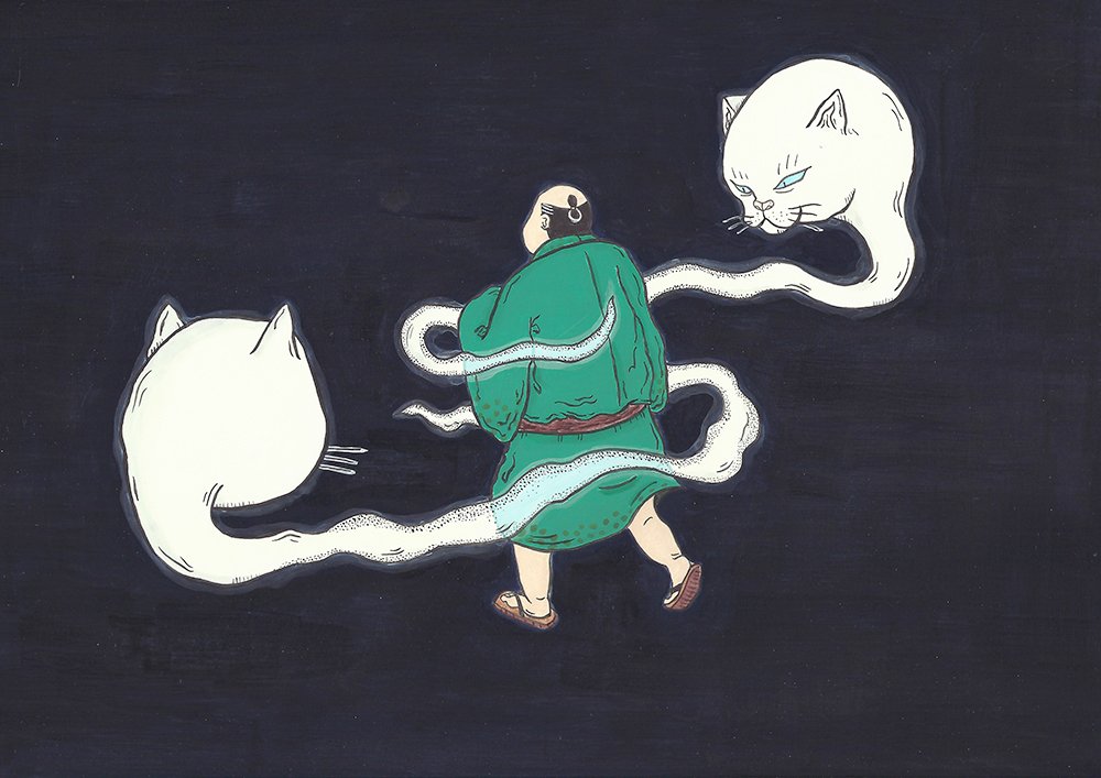 טוויטר ミナトヤヨシキ בטוויטר まとい猫 嘘をついた人間に纏わりつき 他人に見えて自分には見えない 何もしないが 気味が悪いと人は寄り付かなくなる T Co Pdxncnq8fm Illustration イラスト 絵 和風 猫 動物 妖怪 嘘つき T Co