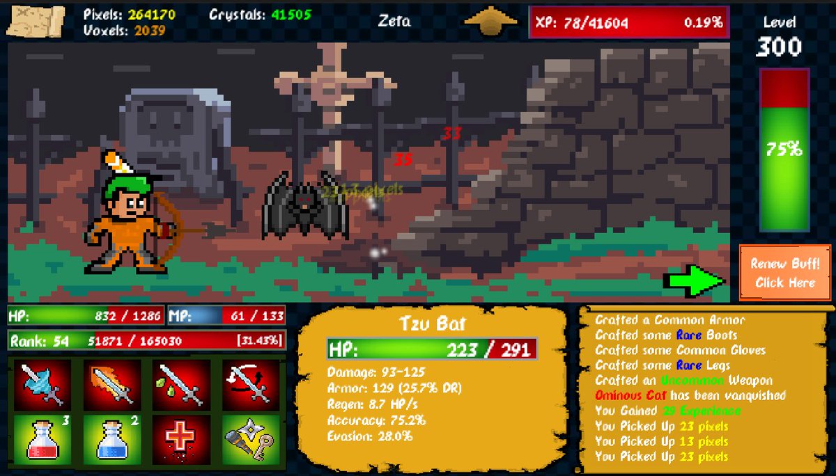 IdleAdventure's tweet photo. -- New Update -- 
The leveling system has been changed dramatically. 

#gamedev #pixelart https://t.co/v0buvvK0Yc