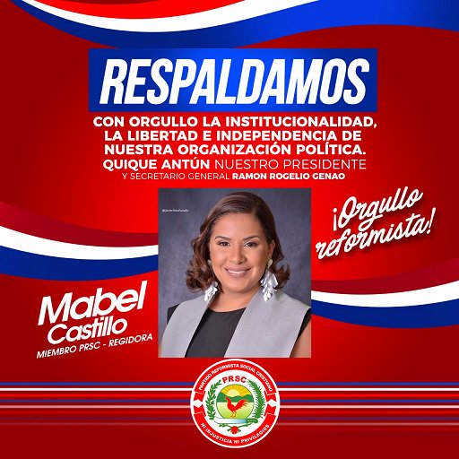 PartidoPRSC's tweet photo. #MabelCastillo Con orgullo la institucionalidad, la libertad e independencia de nuestra organización política. #OrgulloReformista #SoyInstitucional https://t.co/AIZla0In6Q