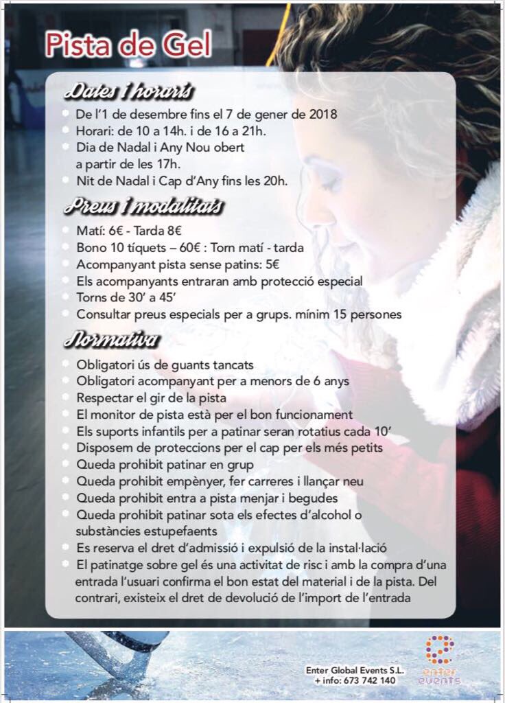 La Pista de Gel al Centre Parroquial de Sant Josep de Badalona ja ha obert les seves portes fins al 7 de gener. Aquí disponeu de tota la informació.