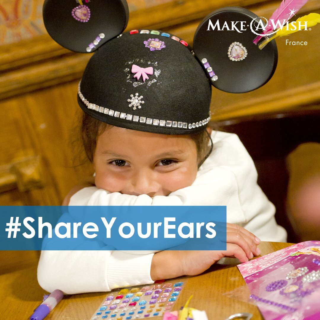 MakeAWishFrance's tweet image. Un jeu d'enfant ! Disney reversera 5$ à Make-A-Wish pour chaque personne qui postera une photo avec des oreilles de Mickey et le hashtag #ShareYourEars, sur Facebook, Twitter et Instagram ! (du 30/11 au 25/12).