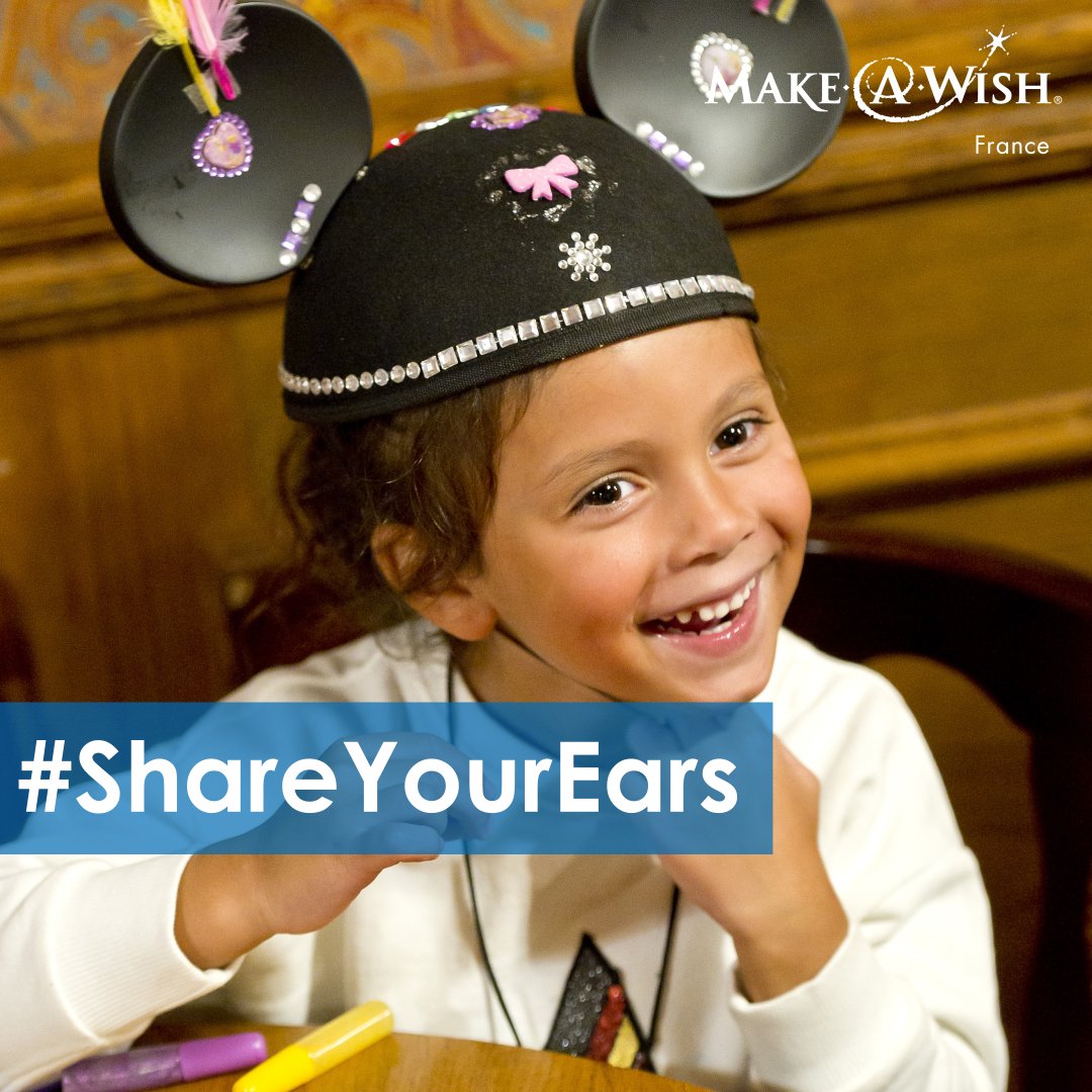 MakeAWishFrance's tweet image. Un jeu d'enfant ! Disney reversera 5$ à Make-A-Wish pour chaque personne qui postera une photo avec des oreilles de Mickey et le hashtag #ShareYourEars, sur Facebook, Twitter et Instagram ! (du 30/11 au 25/12).