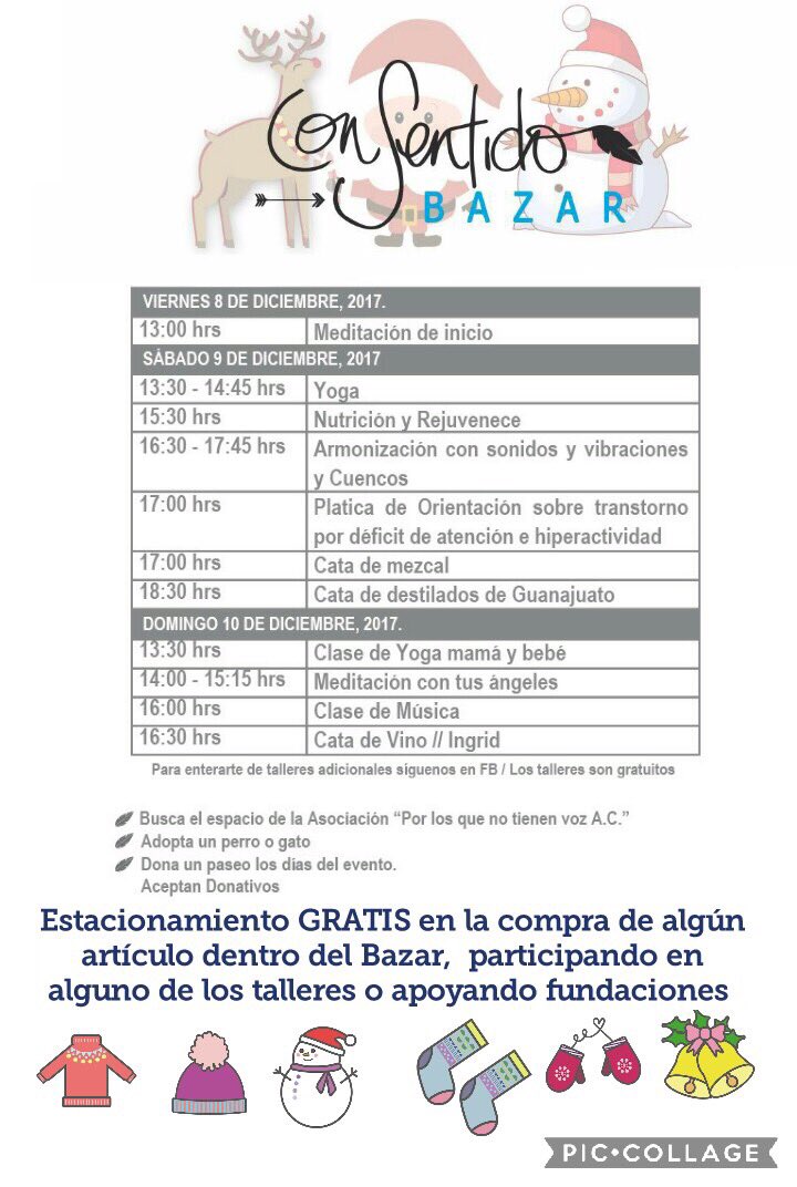 ConSentidoBazar's tweet photo. Disfruta GRATIS en #CONSENTIDObazar este #findesemana (8,9,10 dic)  Plaza Escenaria #Pedregal este programa de actividades, estacionamiento libre! Va a estar increíble 👍🏼🎄❤️ https://t.co/nrmblYoQuW