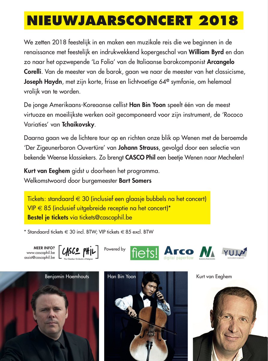 Bart De Clerck (@bartdecl) on Twitter photo Erg aan te bevelen dit #nieuwjaarsconcert van <a href="/CascoPhil/">Casco Phil</a> olv <a href="/BHaemhouts/">Benjamin Haemhouts</a> <a href="/StadMechelen/">Stad Mechelen</a> Vorig jaar zo er van genoten dat we dit jaar absoluut opnieuw van de partij zijn! Erg aan te bevelen dit #nieuwjaarsconcert van <a href="/CascoPhil/">Casco Phil</a> olv <a href="/BHaemhouts/">Benjamin Haemhouts</a> <a href="/StadMechelen/">Stad Mechelen</a> Vorig jaar zo er van genoten dat we dit jaar absoluut opnieuw van de partij zijn!