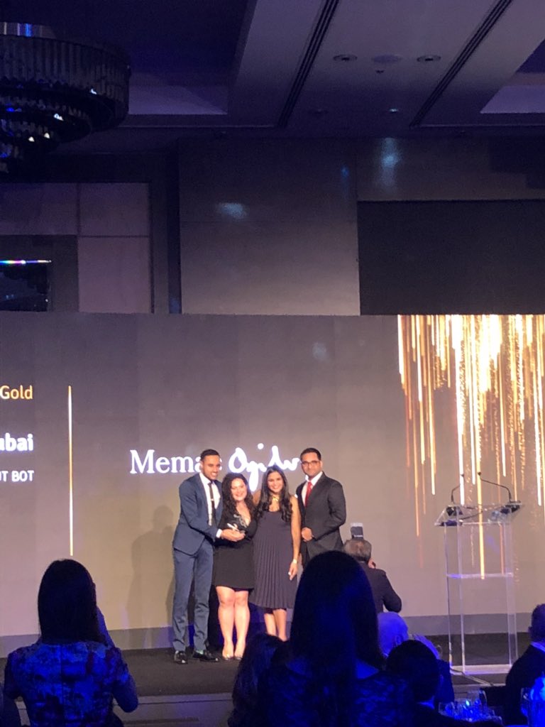 First award of the night! Gold in Consumer Services. #MEPRAwards