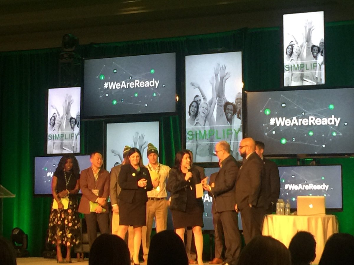 The Prairie DVPs on stage displaying their digital readiness! #weareready @AndrewP_TD