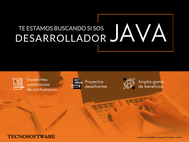 Tecnosoftware's tweet photo. Propuesta laboral #Java / Buenos Aires Argentina
Desarrolladores /Programadores Java, Junior, Semi Senior y Senior ofrecemos excelentes beneficios para las áreas de banca, seguros, retail, web.  seleccion@tecnosoftware.com https://t.co/HR2CoNaMqi