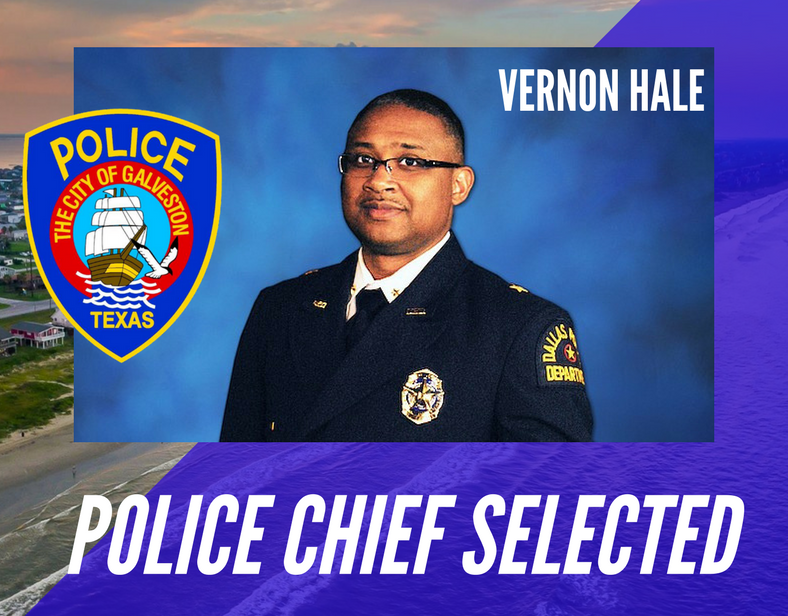 CityofGalveston's tweet photo. City selects Vernon Hale for the next Galveston Police Chief. https://t.co/Iv6vviCJfa for more. https://t.co/hA9bKU1DFA