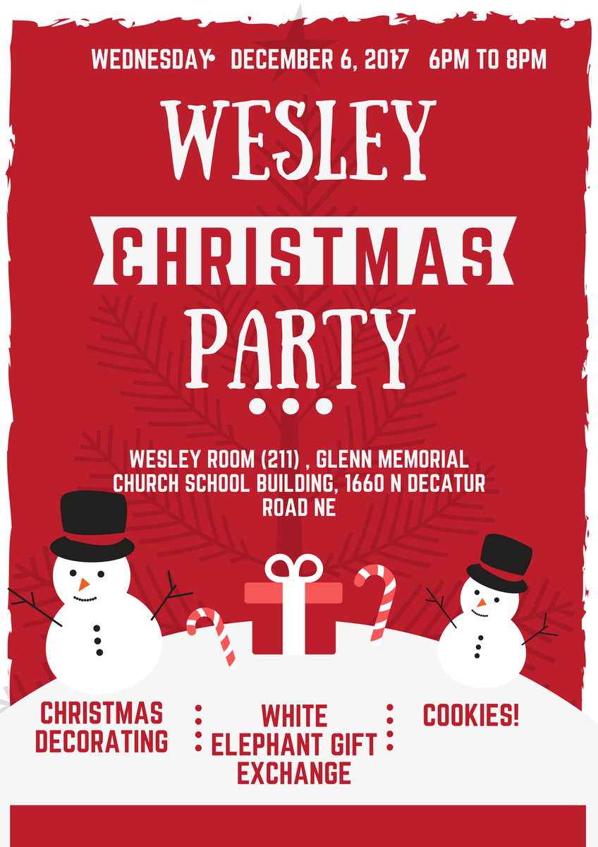 emorywesley's tweet photo. Join us tonight for our annual Christmas party! Stick around after to hand out cookies on campus! https://t.co/dO6cGiNKO7